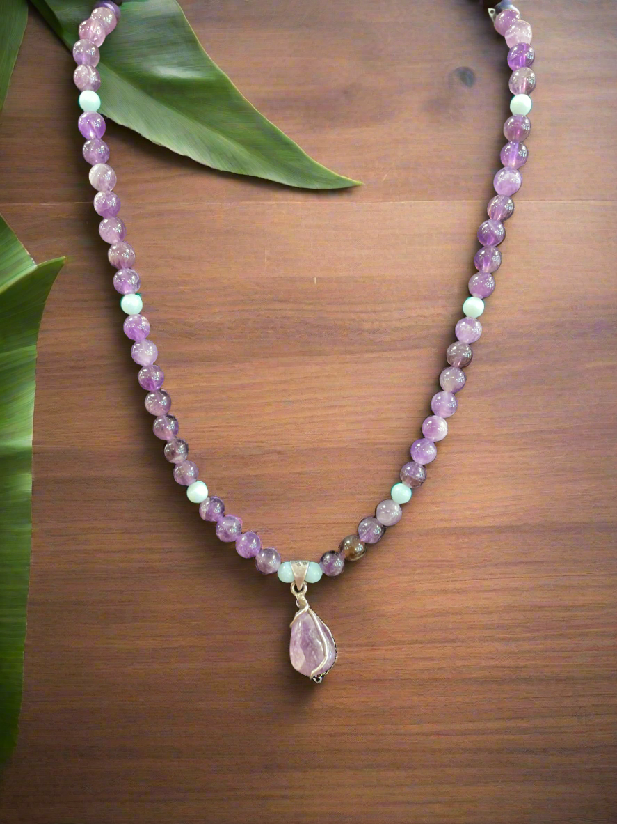 Running Deer 0004 Amethyst Pendant