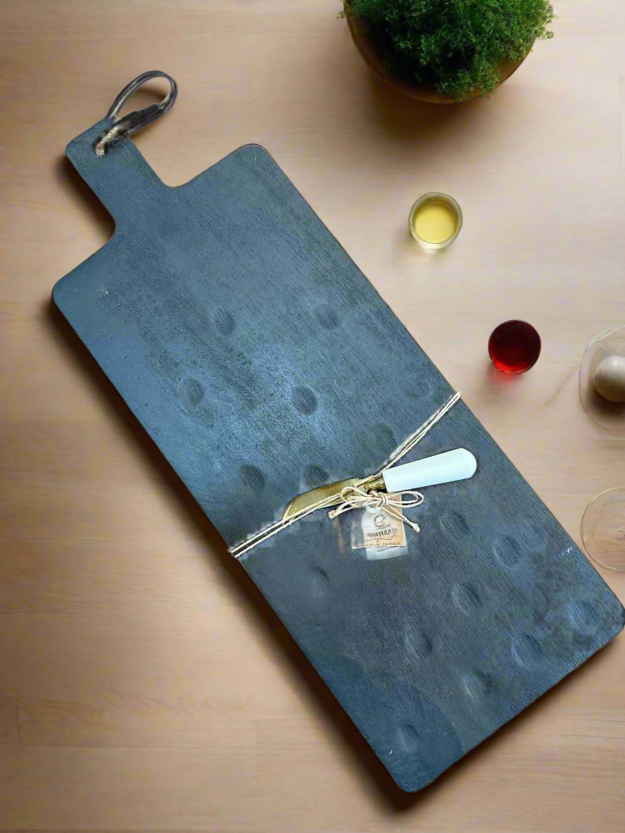 Black Footed Serving Board Set