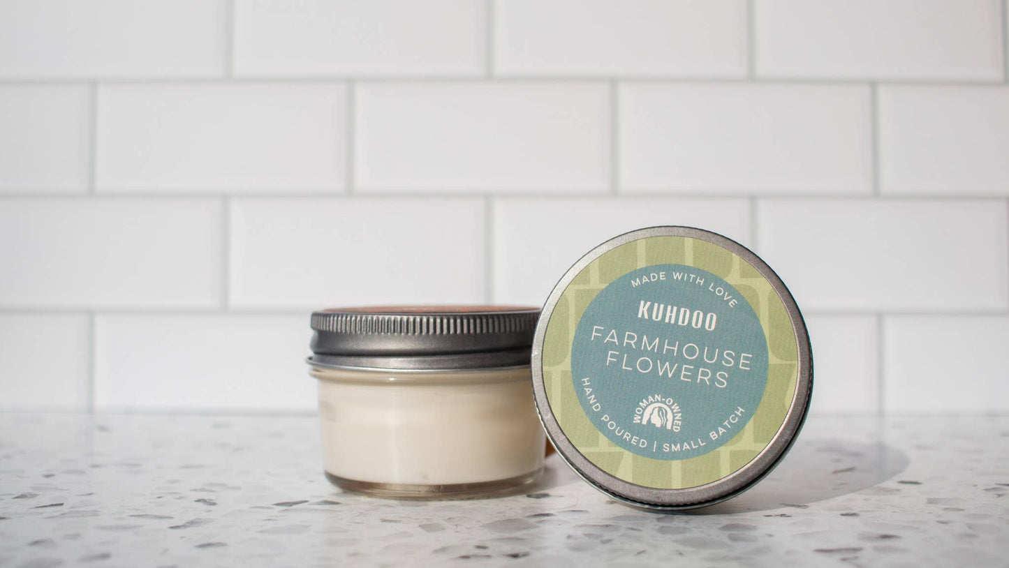 Kuhdoo Farmhouse Flowers Candle 4oz