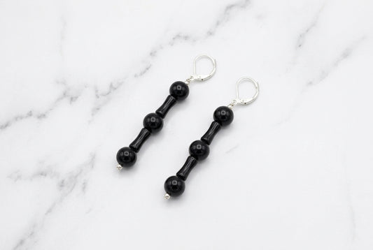 Running Deer 0056 Black Onyx Earrings