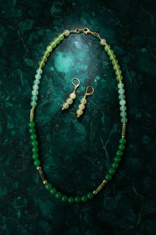 Running Deer 0039 The Emerald City Necklace and Earring Set