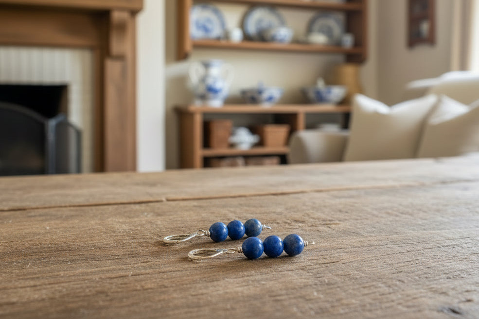 Running Deer 0051 Lapis Lazuli Earrings