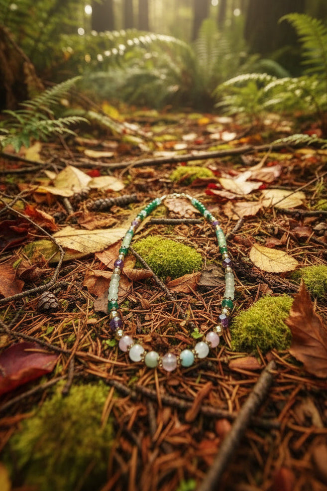 Running Deer 0017 Mixed Stone Necklace