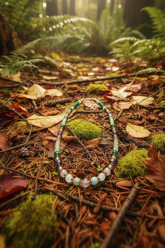 Running Deer 0017 Mixed Stone Necklace