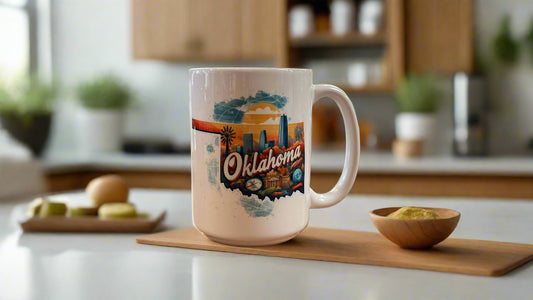 Oklahoma Outline Coffee Cup