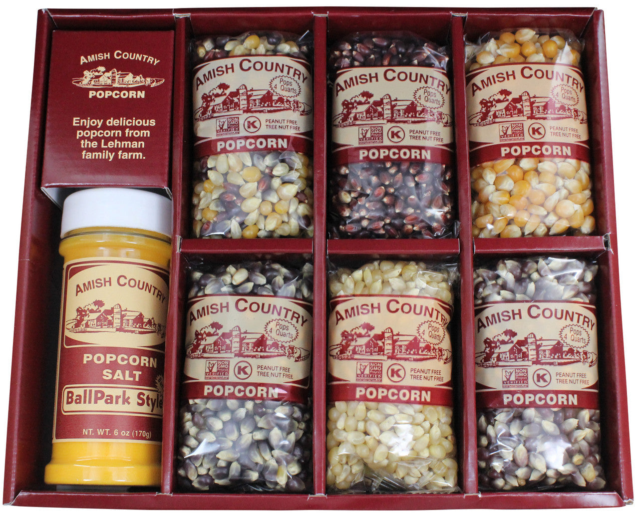 Amish Popcorn 6 Pack Variety Set