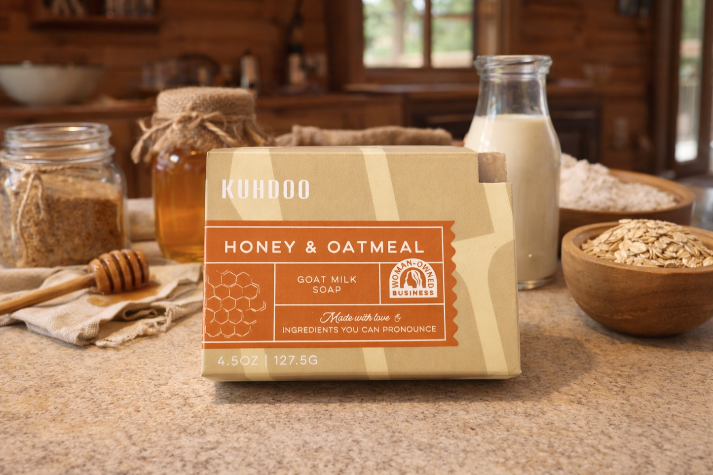Kuhdoo Honey & Oatmeal Bar Soap