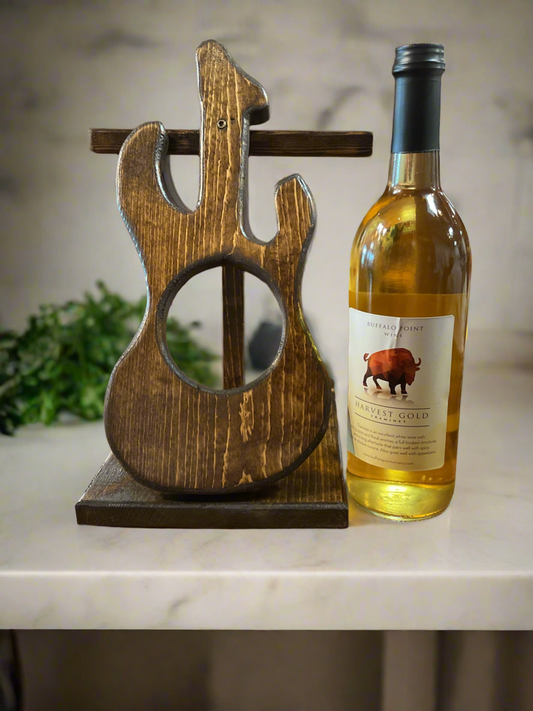 Wine & Glasses Holder - Guitar