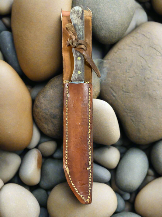 Running Deer 0019 Leather Belt-Style Sheath