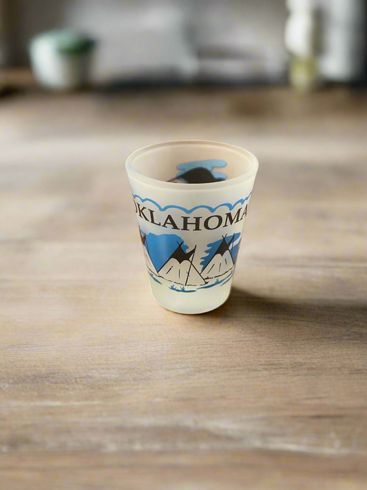 Oklahoma Buffalo Frosted Shot Glass