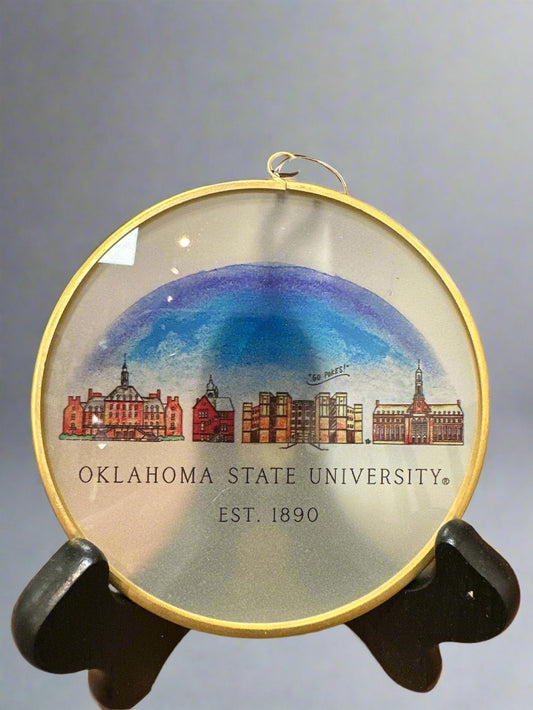 OSU Skyline Glass Ornament