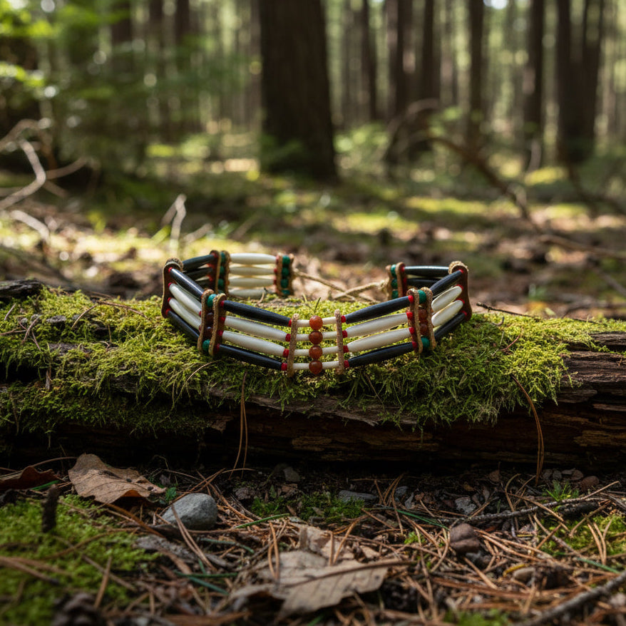 Running Deer 0100 Tribal Choker Necklaces