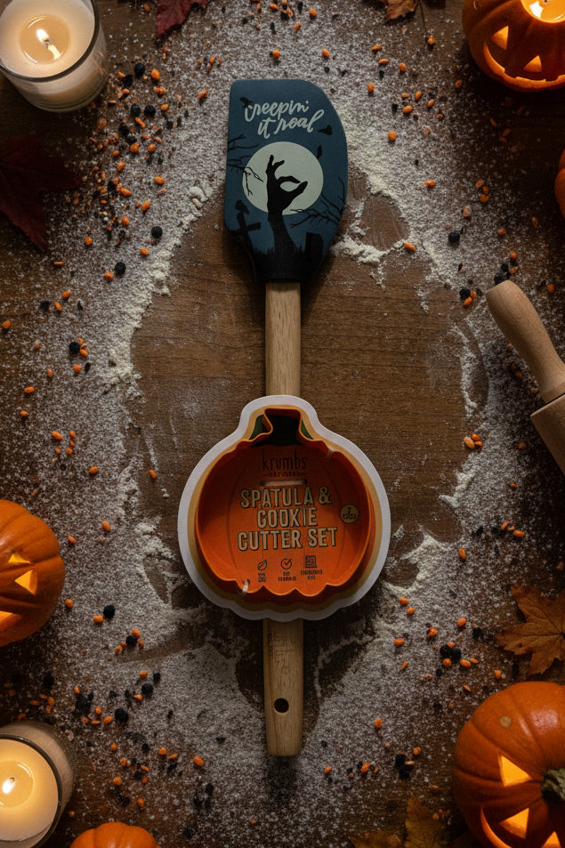 Krumbs Kitchen Spatula and Cookie Cutter Set - Halloween