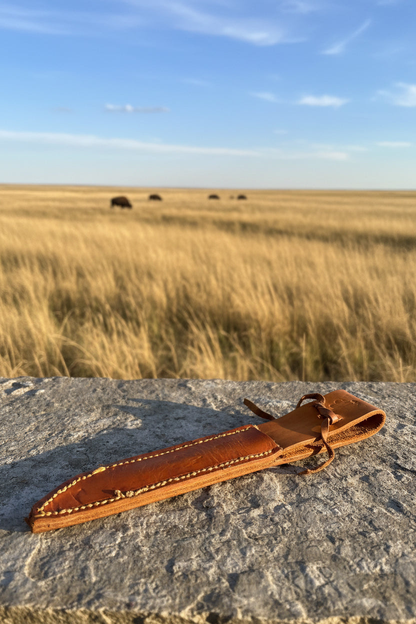 Running Deer 0300 Leather Belt-Style Sheath