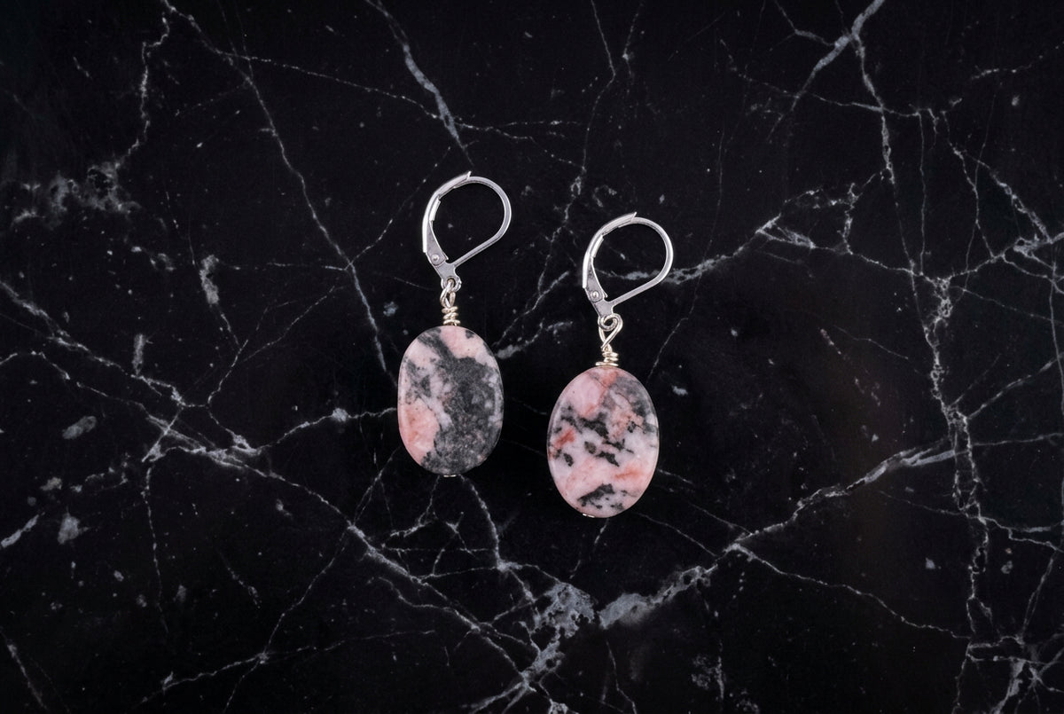 Running Deer 0055 Zebra Jasper Earrings