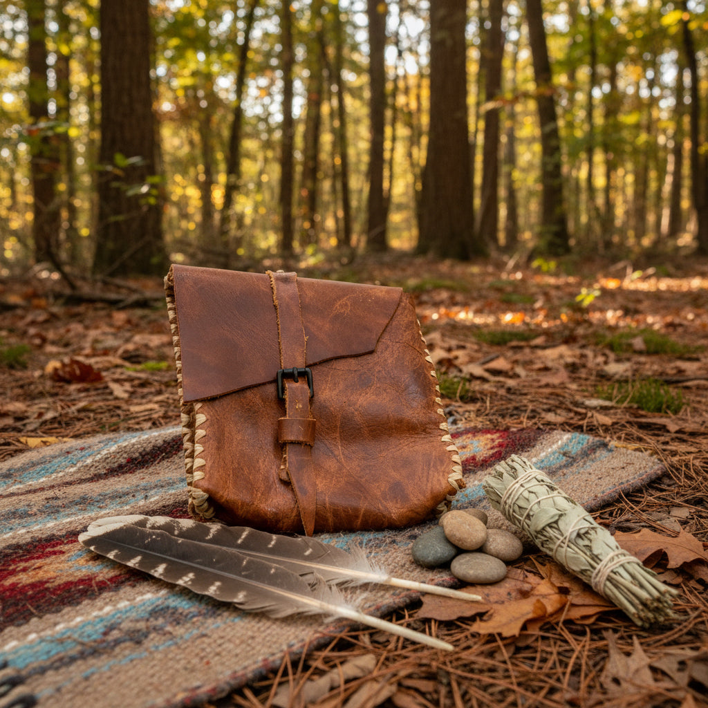 Running Deer 0400 Leather Belt Bags