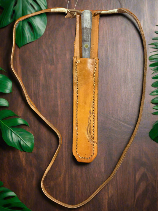 Running Deer 0020 Leather Sheath and Strap